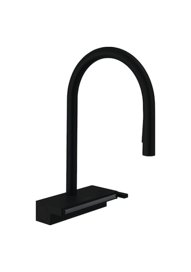 Hansgrohe Aquno Select M81 Tek Kollu Eviye Bataryası Satin Siyah