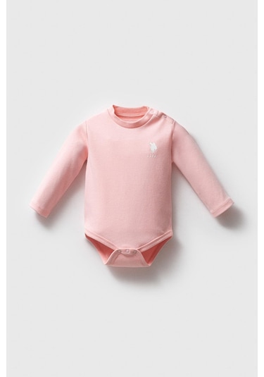 U.s. Polo Assn. Kız Bebek 3'lü Body Set Açık Pembe-1700 Pembe