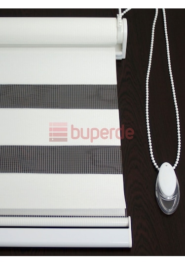 Buperde Beyaz Eko Bambu Zebra Stor Perde