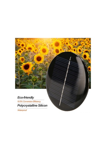 Youmex 0.28w 5v 56ma Çok Kristal Güneş Paneli, 60mm Çaplı, Ip65 Su Geçirmez, Yüksek Verim, Dıy Projeler, Eğitim, Oyuncaklar İçin