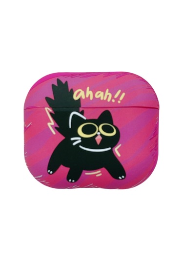 Airpods Uyumlu 3 İçin Kedi Ve Köpek Desenli Kulaklık Kutusu Buzlu Tpu Kılıfı Yanıp Sönen Kedi Yanıp Sönen Kedi