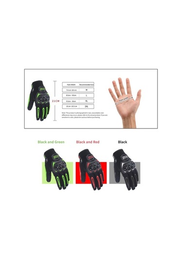 Pazly Erkek Kadın Motosiklet Eldivenleri - Kaymaz, Nefes Alabilir, Dokunmatik Uyumlu, Diz Koruma Eldiven Seti