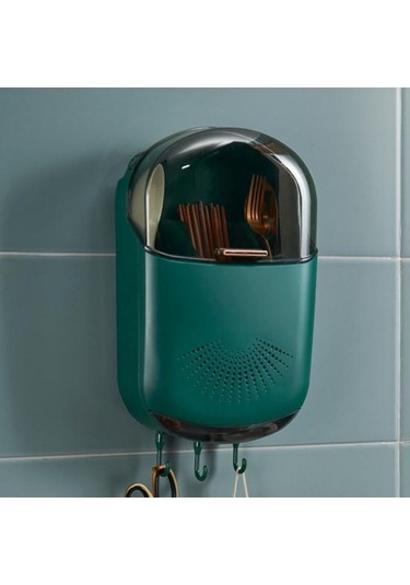 Novahub Turuncu Mutfak Çatal Kaşık Tutucusu, Drenaj Tepsili Yemek Çubukları Montaj, Güçlü Kapasiteli Ev Aksesuarı Turuncu