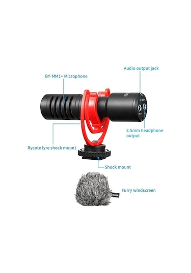 Boya By-mm1+ Condenser Shotgun Mikrofon
