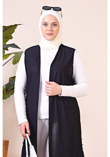 Uzun Buyuk Beden Yelek Kadin Hermevsim 001
