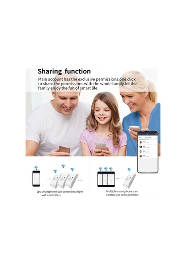 Yaozixa Akıllı Wi-fi+bluetooth 10a Kontrolörü - 90-250v, 2200w, Smartlife/tuya Uygulaması İle Uzaktan Kontrol, Yangın Engelleme Abs Malzeme