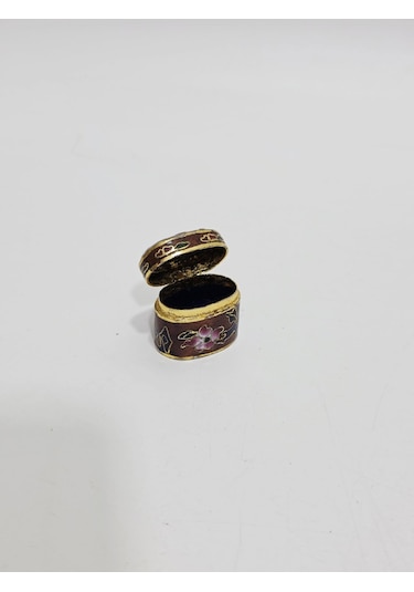 Antika Cloisonne Minyatür Kutu 2,9x2cm 115