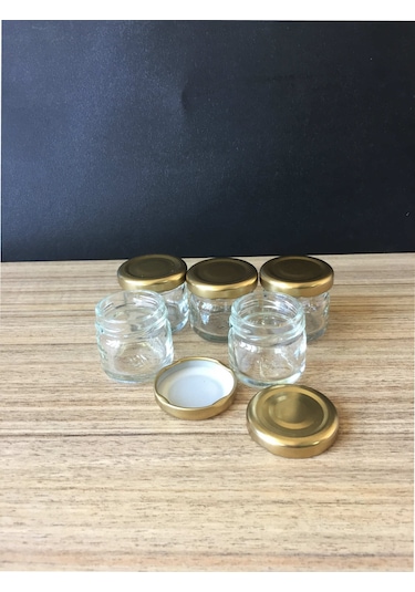 29 Cc Cam Kavanoz - 25 Adet - Gold Kapak . Mutfak.