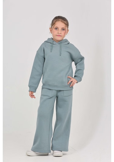 Toontoy Kız Çocuk Tnty Nakışlı Eşofman Takım Mavi