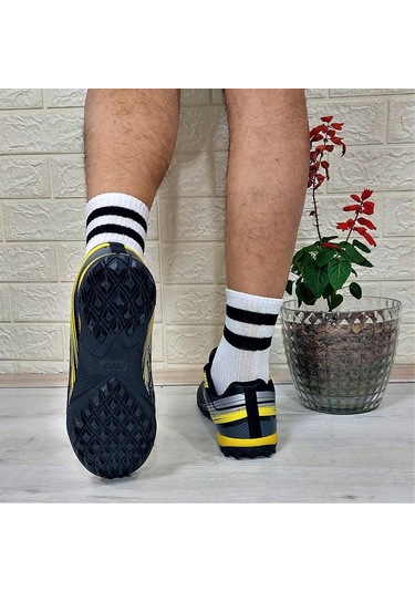 Jump 29117 Siyah-sarı Bağacaklı Halısaha Futbol Aayakkabı 001