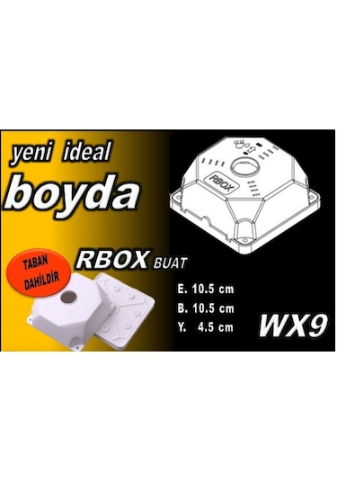 CCTV WX9 Rbox Güvenlik Kamera Buat + Taban 50 Adet