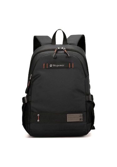 Wepower 8107 Erkekler Seyahat İşe Gidiş Dizüstü Sırt Çantası Naylon Büyük Kapasiteli Öğrenci Rahat Sırt Çantası Siyah