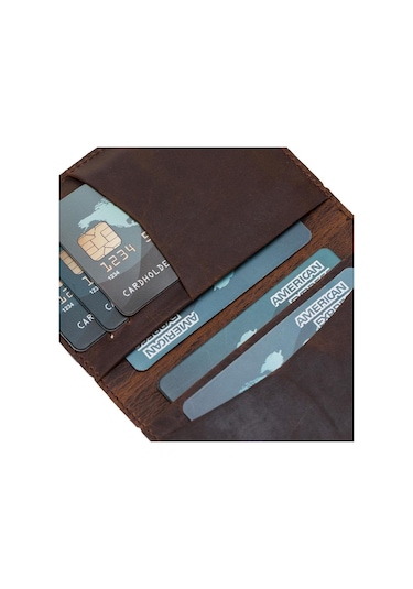 Dalfsen Leather Card Holder Kahverengi