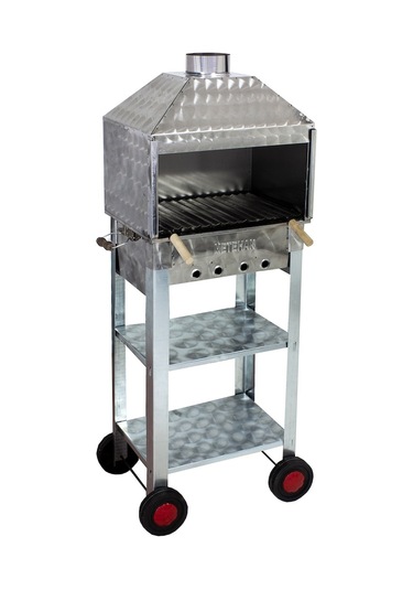 Metehan MTH-79 Davlumbazlı - Bacalı - Lama Izgaralı - Dört Tekerlekli Mangal