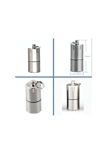 Omeniv Omeniv Mini Benzinli Çakmak Anahtarlık Kolye Kamp Outdoor