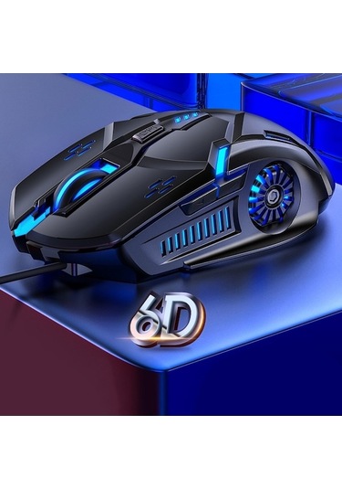 Rogfer Yındıao G5 3200dpı 4 Modlu Ayarlanabilir 6 Tuşlu Rgb Işık Sessiz Kablolu Oyun Faresi Siyah Diğer - Black Diğer