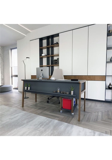 Zenith Ofis Masası Antrasit Ceviz