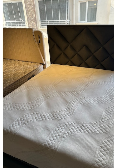 Fermuarlı Beyaz Yumuşak Full Yatak Kılıfı Yatak Pedi Kılıfı Yatak Şiltesi Kılıfı Not:yatak Yükseklik Belirtelim BEYAZ