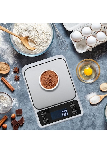 Jms Çok Fonksiyonlu Paslanmaz Çelik Dijital Mutfak Terazisi