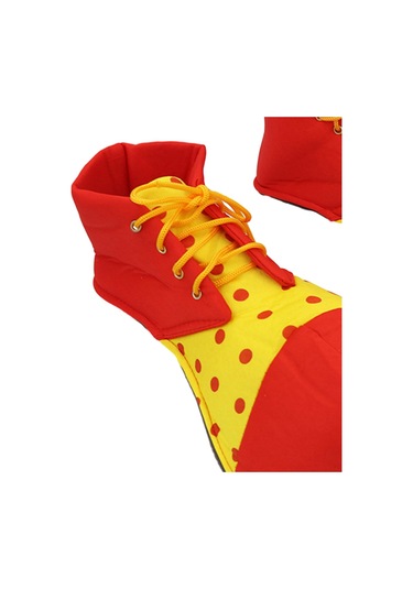 Suntek Yetişkin Palyaço Ayakkabıları Maskeli Balo Kırmızı