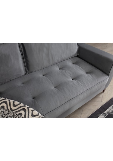 Cosmo Üçlü Koltuk Açık Gri