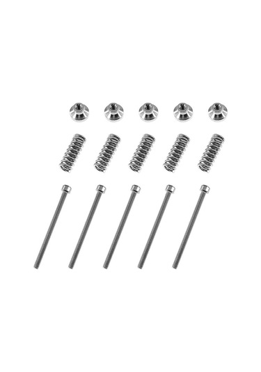 Qingmipy 3d Yazıcı Isı Platformu Dengeleme Seti - M3 Paslanmaz Çelik Vida + Bakır Düğme + Yay - 5 Adet Tamir/değişim Aksesuarı