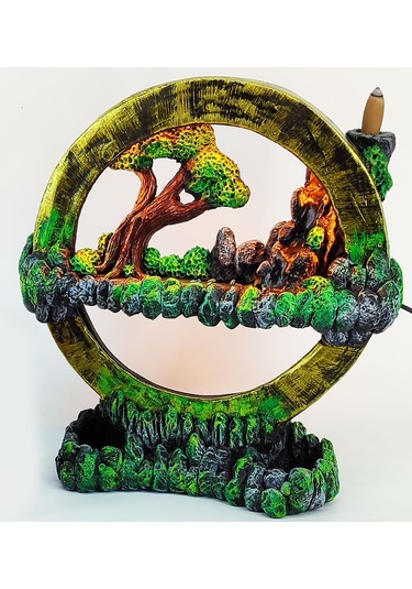 Işıklı Hayal Çemberi Geri Akış Tütsülük Gece Lambası Altın