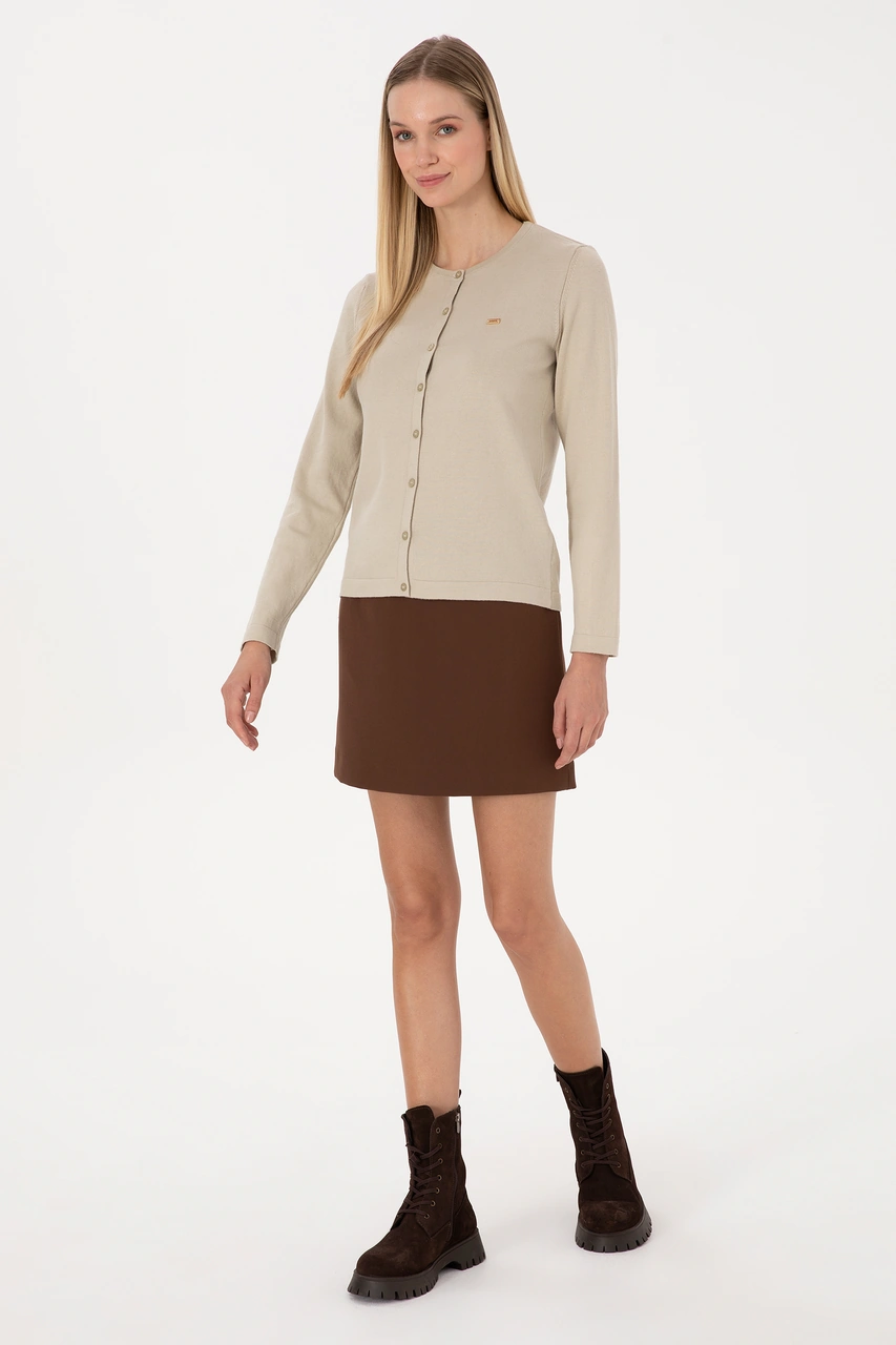 U.s. Polo Assn. Kadın Açık Haki Hırka Triko 50307719-vr183 Acık Hakı