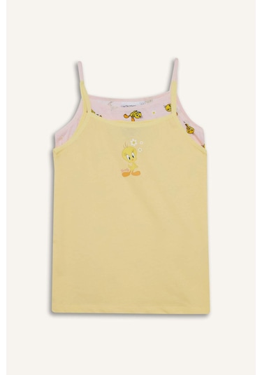 Defacto Kız Çocuk Looney Tunes 2li Atlet F8636a825auyl127 Sarı