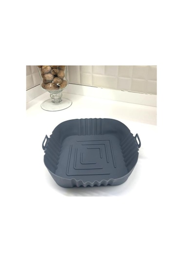 Renkli Isıya Dayanıklı Yıkanılabilir Silikon Fırın Airfryer Kare Model Pişirme Matı 20 Cm 5250