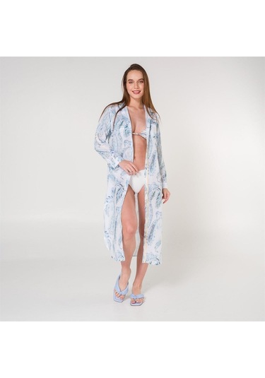 Helen Vual Plaj Gömlek Elbise Yeşil