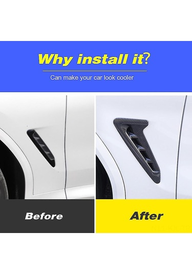 Gajeena Bmw X3 G01 2018-2021 Yan Koruma Ve Stil İçin Karbon Fiber Yan Çamurluk Hava Çıkış Kapağı