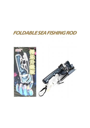 Shineyee 1.31m Çift Kollü Deniz Atma Kamışı - Geliştirilmiş Katlanabilir, Portatif Kısa Bölüm Tek Parça Olta Kamışı Çift Sap