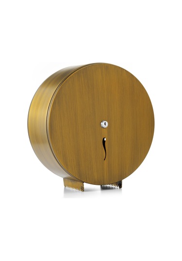 ARGESAN-Paslanmaz Çelik WC Kağıtlığı JUMBO Q28 cm-ALTIN ESKİTME