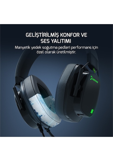 Gamepower Kai Titanium 7.1 Surround Hi-Fi RGB Kulak Üstü Oyuncu Kulaklık