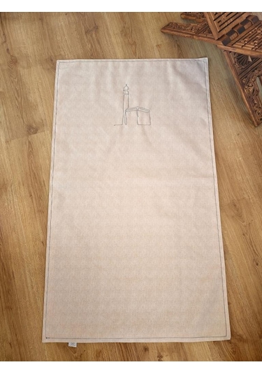 Sade Seccade Naturel Düz 70x115 Kabe Nakış Bej