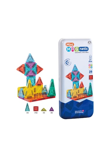 Mini Seyahat Tipi Metal Kutulu 26 Parça Magnet Oyun Seti