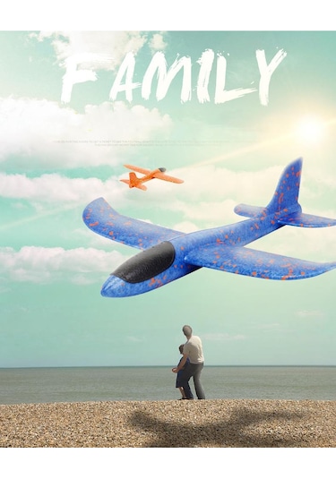 Epp Silikonlu Köpük Uçak Glider Planör Çocuk Eğitici Model Oyunca