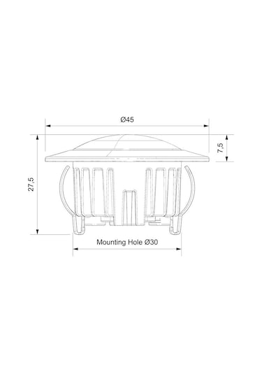 12v-24v Dc Power Led Lamba Su Geçirmez Beyaz Işık Zamak Gövde