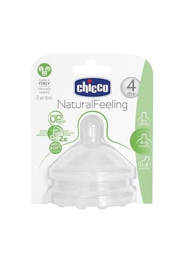 Chicco Naturalfeeling 2'Li Biberon Emziği 4 Ay+ Akış Ayarlı