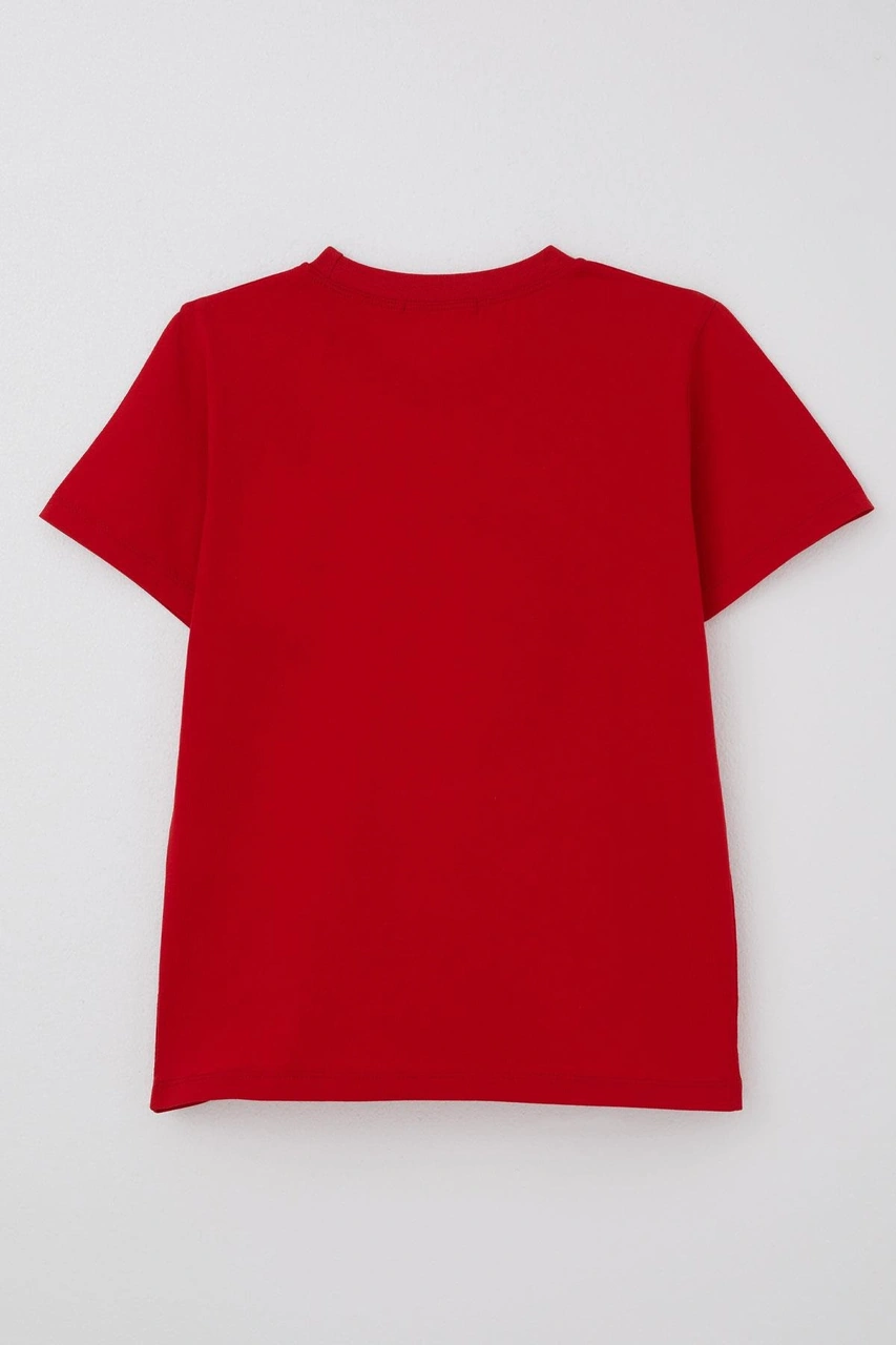 Breeze Erkek Çocuk Tişört Türk Bayraklı 4-14 Yaş, Kırmızı Kırmızı