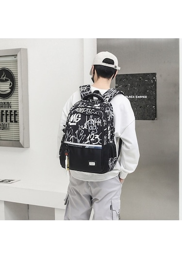 Novahub Gençler Erkekler İçin Seyahat Laptop Sırt Çantası Okul Çantası Rahat Kitap Çantası, Stil: Kamuflaj Gri Diğer, Moda Tasarım Diğer