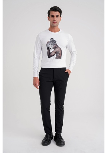 P 1173 Pantolon Comfort Siyah-2 Casual Siyah