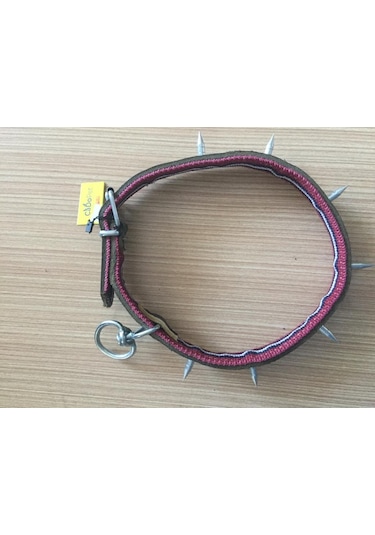 Cado Pet Büyük Irk Çivili Güçlü Çift Katlı Köpek Boyun Tasması Siyah 4 x 77 CM Siyah