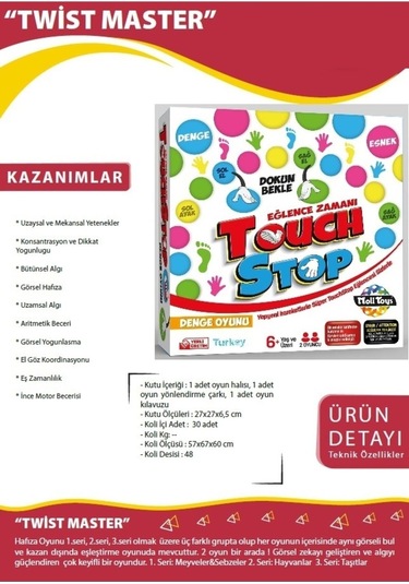 Twister Master Denge Oyunu Yeni Versiyon Çok Renkli