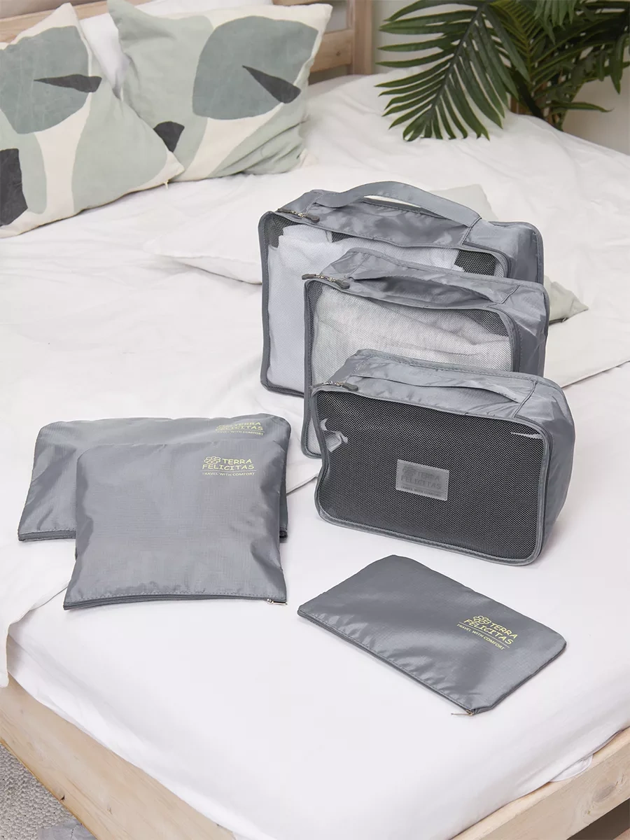 Terra Felıcıtas Seyahat İçin 6 Adet İç Çamaşırı Ve Giysi Düzenleyici Organzator 182758798 Gri