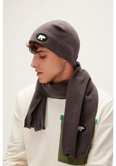 Bad Bear Badman Antrasit Polar Atkı - Antrasit