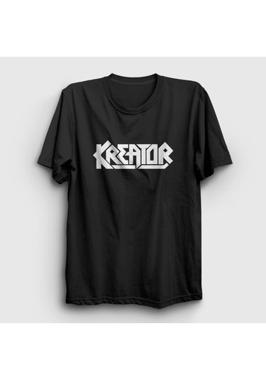 Presmono Unisex Logo Kreator T-shirt Siyah