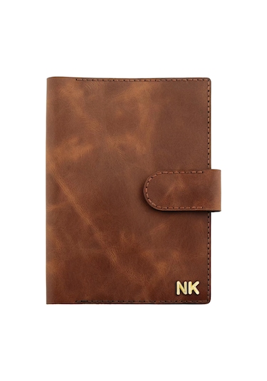 A5 Defter Ve Ajanda Kılıfı - %100 Rainbow Deri - Ko10001 - Kahverengi Kahverengi