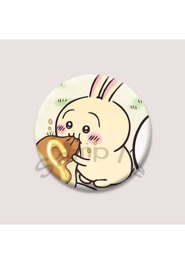 Sevimli Chiikawa Rozeti Karikatür Animasyon Periferik Yaka Iğneler Teneke Yuvarlak 32mm Style 13 32mm Çok Renkli